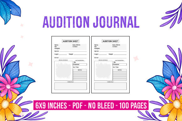 Audition Journal KDP Interior: Ready-to-Use PDF Files