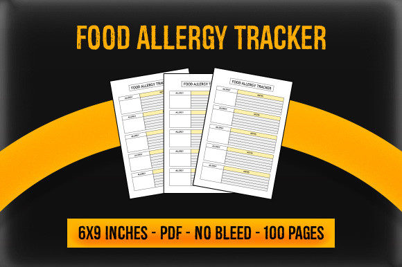Food Allergy Tracker: Ready-to-Use KDP Interiors