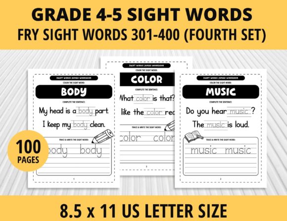 Fry Sight Words Set 4: A Versatile Resource for Custom KDP Interiors