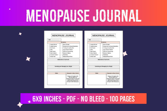 KDP Interior: Menopause Journal for POD Publishing