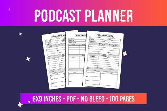 KDP Interior - Podcast Planner: Streamlining Low Content Book Creation