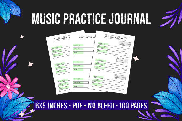 Launch Your KDP Business with Ready-to-Use Music Practice Journal Interiors