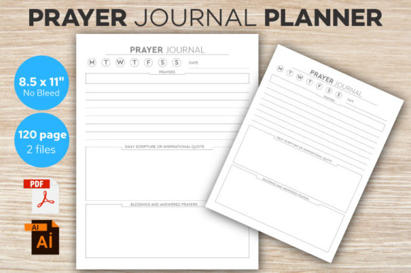 Prayer Journal Planner Template for KDP and Personal Use