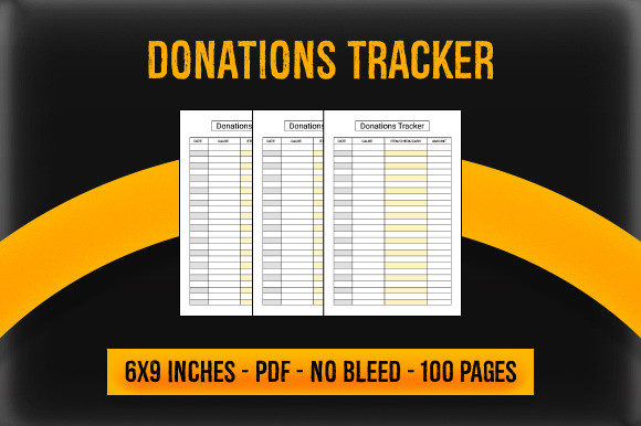 Streamlining KDP Publishing with a Ready-to-Use Donations Tracker Log Sheet Journal Interior