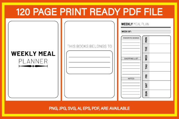 Weekly Planner Printable Page Design & KDP Template
